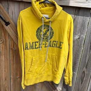 American Eagle Outfitters Yellow Hoodie for Men Medium